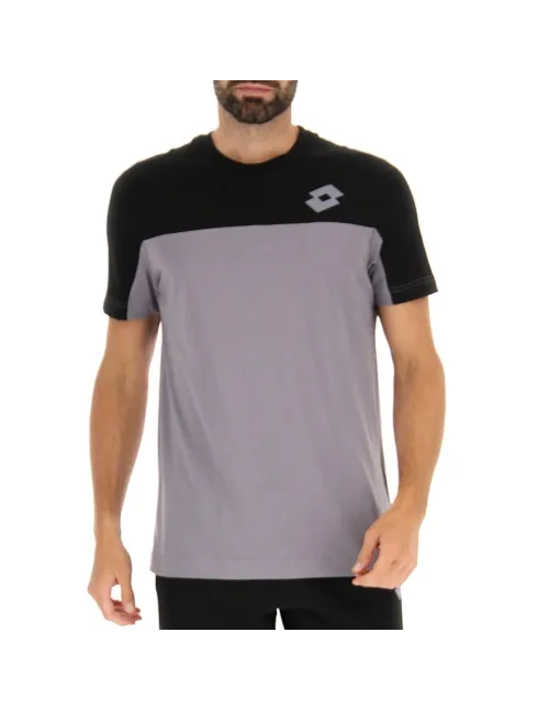 Camiseta Lotto Dinamico Vi Block Gris Negro | Ofertas de pádel